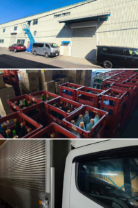 日本酒を安定供給するための倉庫在庫管理エリア