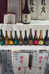 日本酒の在庫を管理する倉庫内の酒類保管風景